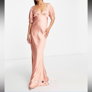 ASOS | Dresses | Asos Edition Chiffon Blush Ruffle Maxi Dress | Poshmark